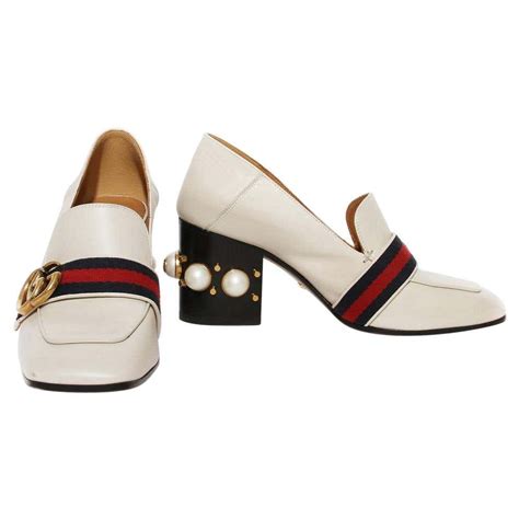 gucci pearl loafer|gucci pearl heel loafer.